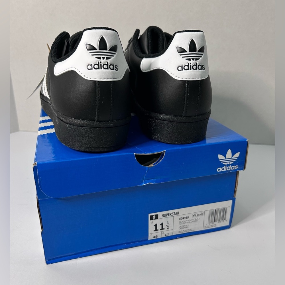 Adidas Superstar Black and White Shoes